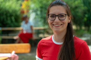 SPD Vorsitzende Sophie Peter beim Parteitag