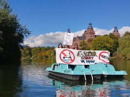 Aktion auf dem Main "E-Scooter Schrott im Main? Nein!"