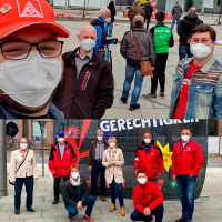 SPD auf der Mai Kundgebung des DGBs in Aschaffenburg